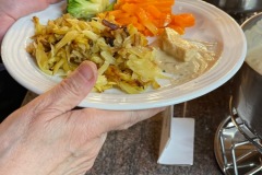 Feines Essen von Dolores und Hansueli mit Team