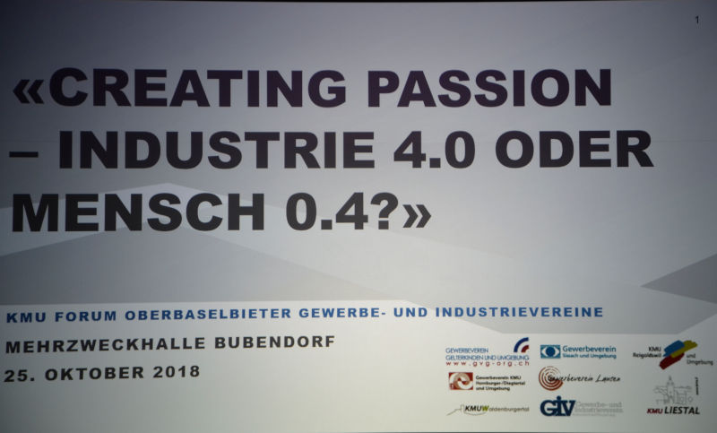 Das Motto des KMU Forums Oberbaselbiet 2018